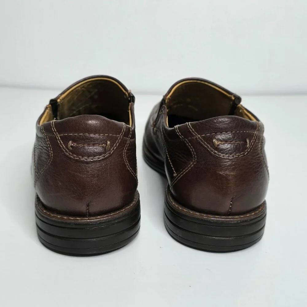 Florsheim Men's Roane Shoes 8.5 D‎ Moc Toe Slip on Brown Leather Dress Casual